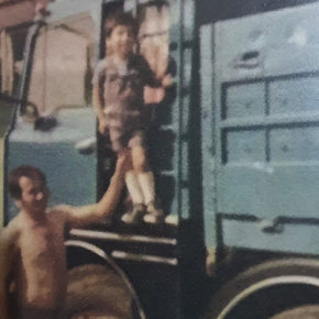 Nicola Iesce Sul Camion del Padre Salvatore Iesce